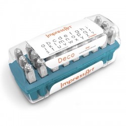 Kit Punzoni Lettere "Deco" Minuscole 6mm ImpressArt (27pz/conf)