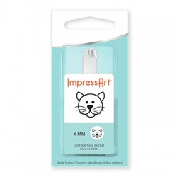 Μεταλλική Σφραγίδα Πρόσωπο Γάτας Impress Art 6mm