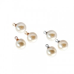 Perle ABS Ronde avec Capuchon 10 mm Ø1.6 mm