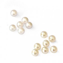 Pearl ABS Round Half Drilled 10mm (Ø1.3mm)