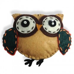 Tissu Hibou 90 x 70 mm
