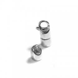 Fermoir Mousqueton en Argent 925 avec Embout 5 mm