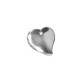 Silver 925 Heart 1 Hole 18x17mm