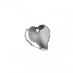 Cœur en Argent 925 à 1 trou 18 x 17 mm