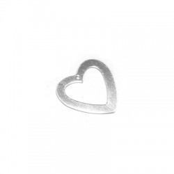 Silver 925 Heart 1 Hole 22mm