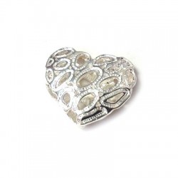 Charm in Argento 925 Cuore Forato 20x18mm