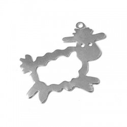 Silver 925 Pendant Sheep 45x35mm