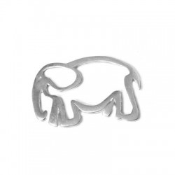 Silver 925 Elephant 38x28mm