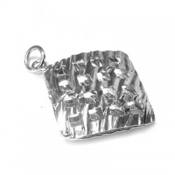 Colgante de Plata 925 Cuadrado 30x35mm
