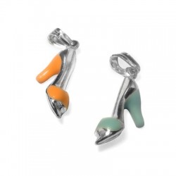 Silver 925 Enameled Female Shoe