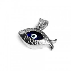 Charm in Argento 925 Pesce con Occhio 10x20mm