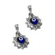 Œil en Argent 925 avec Fleur Swarovski 13 mm