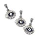 Silver 925 Eye with Swarovski 10.5x16mm