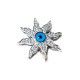 Colgante de Plata 925 Sol Swarovski con Ojo 28mm