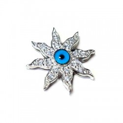 Œil en Argent 925 avec Soleil Swarovski 28 mm