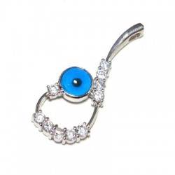 Œil en Argent 925 avec Swarovski 16 x 42 mm