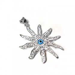 Œil en Argent 925 avec Soleil Swarovski 30 mm