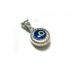 Charm in Argento 925 Rotondo con Occhio 10mm