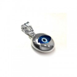 Charm in Argento 925 Rotondo con Occhio 10mm