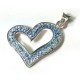 Cœur Swarovski en Argent 925. 21 mm