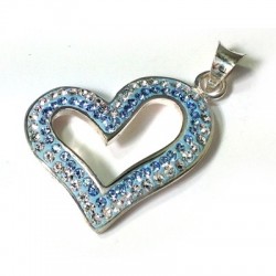Colgante de Plata 925 Swarovski Corazón 21mm