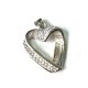 Cœur Swarovski en Argent 925. 22 mm