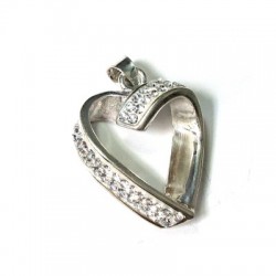 Charm in Argento 925 Cuore con Swarovski 22mm