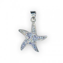 Charm in Argento 925 Stella Marina con Swarovski 21mm