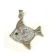 Colgante de Plata 925 Swarovski Pez 27mm