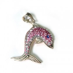 Colgante de Plata 925 Swarovski Delfin 16.8mm