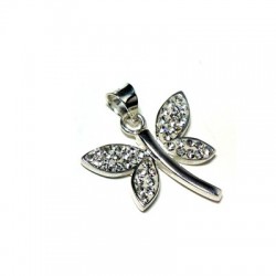 Colgante de Plata 925 Swarovski Libelula 22mm