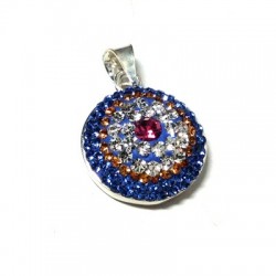 Colgante de Plata 925 Swarovski Redonda 17mm