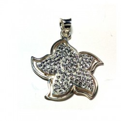 Colgante de Plata 925 Swarovski Flor 26mm