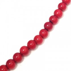 Coral Bamboo Bead Round ~4mm (~107pcs/string)