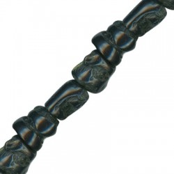 Passant Dent Irrégulier en Coral Bamboo ~15x17mm (~28pcs/fil)