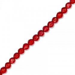 Coral Bamboo Faceted Bead 6mm(40cm length-approx.68pcs/str)