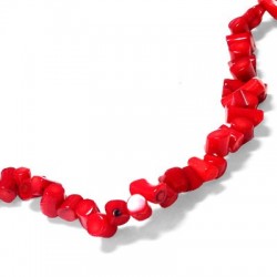 Coral Bamboo Irregular Small Tubes 7x9mm(40cm length-approx.79pcs)