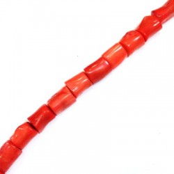 Coral Bamboo Irregular Tubes(40cm length-approx.27pcs/str)