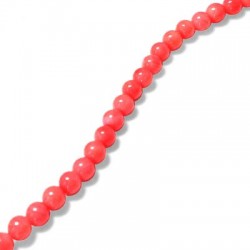 Κοράλι Μπαμπού Χάντρα Μπίλια Στρογγυλή 3.5mm (~129τμχ)