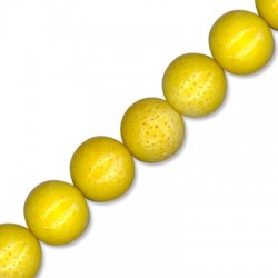 Coral White Dyed Ball 16mm(40cm length-approx.25pcs/str)