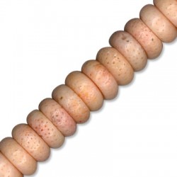 Κοράλι Μπαμπού Χάντρα Ροδέλα 7x18mm (~53τμχ/κορδόνι)