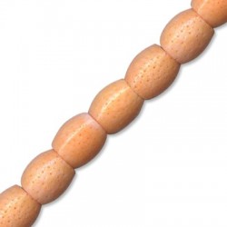 Coral White Dyed Tube 13.5x14.5mm (40cm length-28pcs)