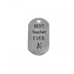 Μεταλλική Μπρούτζινη Ταυτότητα "TEACHER” 20x37mm (Ø2.9mm)