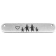 Brass Tag with Engraved Family 35x6mm (Ø 1.2mm)