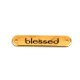 Brass Connector Tag "blessed" 25x5mm (Ø1.2mm)