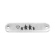 Brass Tag with Engraved Family 25x5mm (Ø 1.2mm)