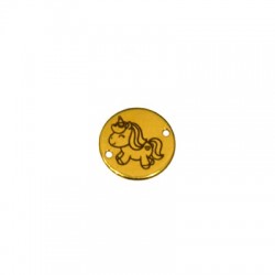 Brass Connector Round Unicorn 15mm