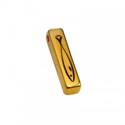 Brass Connector Bar w/ Fish 30x7mm (Ø2.9mm)