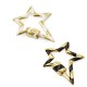 Enameled Brass Screw Clasp Lock-Locket Star 22x28mm