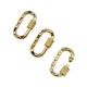 Brass Screw Clasp Lock-Locket Oval with Strass 12x23mm
